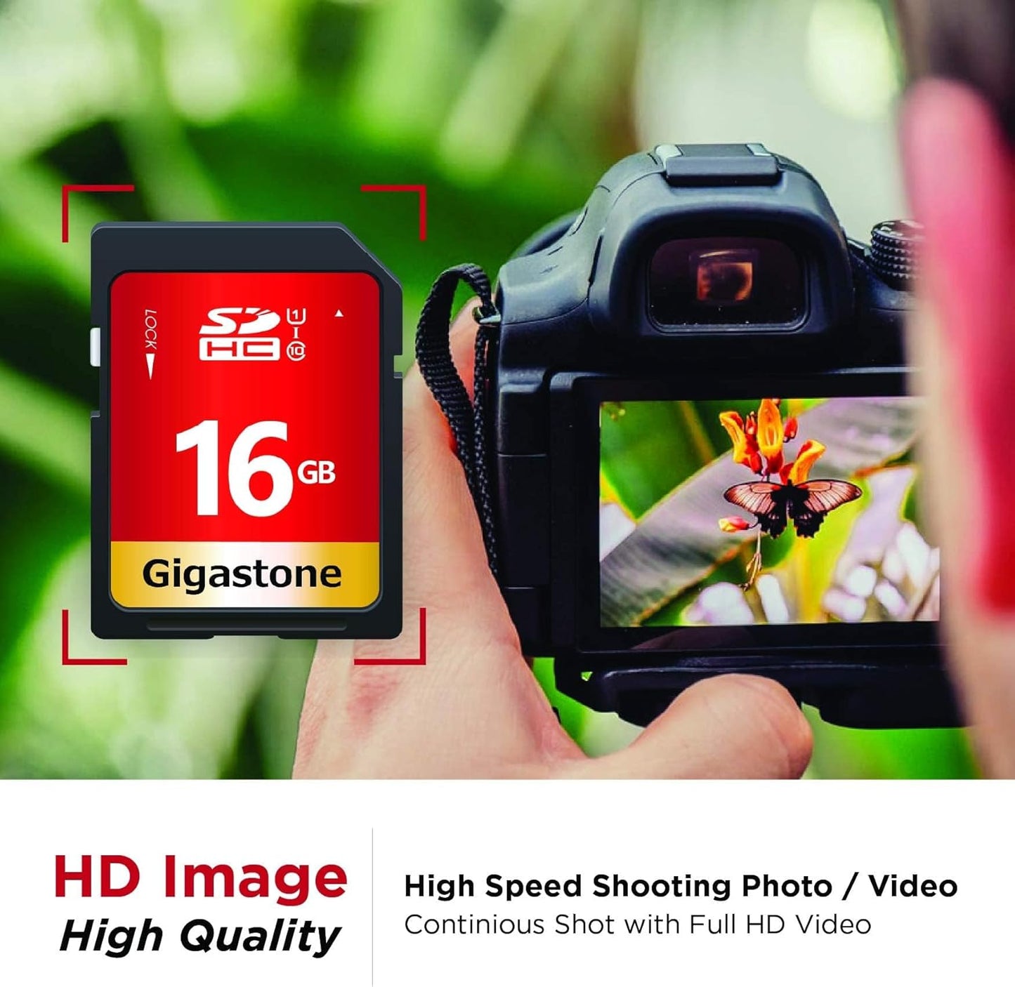 GIGASTONE 16GB SD Card 100-Pack UHS-I U1 Class 10 SDHC Memory Card High Speed Full HD Video Compatible with Canon Digital Camera, SPYPOINT TACTACAM Trail