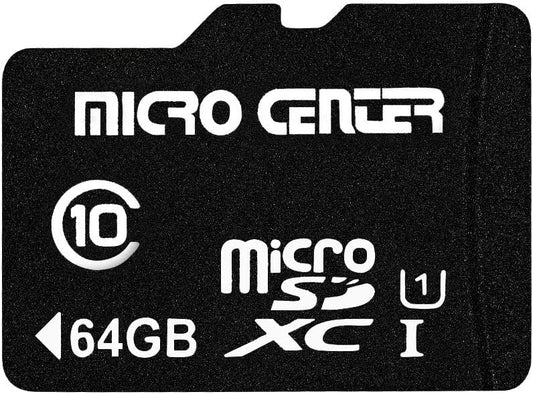 INLAND Micro Center 64GB Class 10 MicroSDXC Flash Memory Card with Adapter for Mobile Device Storage Phone, Tablet, Drone & Full HD Video Recording - 80MB/s UHS-I, C10, U1 (1 Pack)