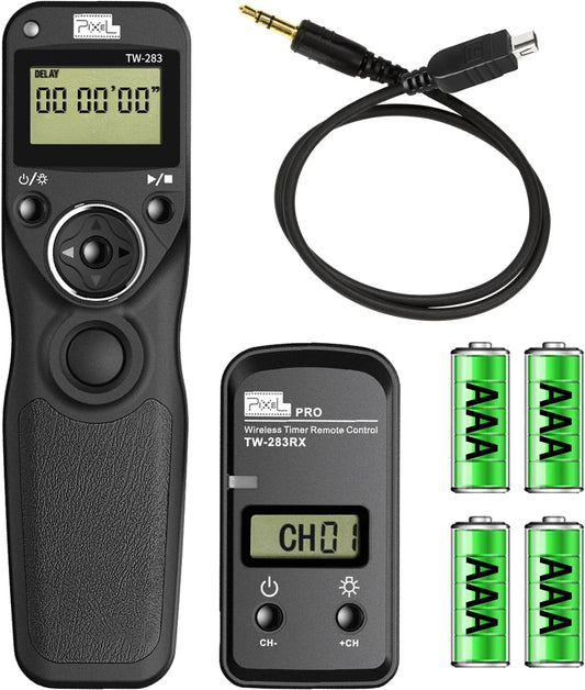 Pixel Wireless Shutter Remote Release Control TW283 for Nikon Z7 Z6 Df D90 D7500 D3300 D3100 D3200 D5000 D5500 D7200 D7000 D600 D750