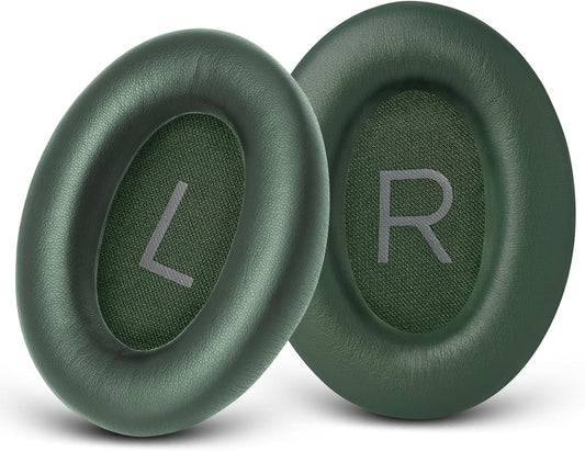 GEVO Replacement Ear Pads for Bose QC45, Ear Cushions for Bose QuietComfort 45 (QC45) & Quiet Comfort SE (QC SE) Headphones, Earpads with Softer Leather Noise Isolation Foam (Green)