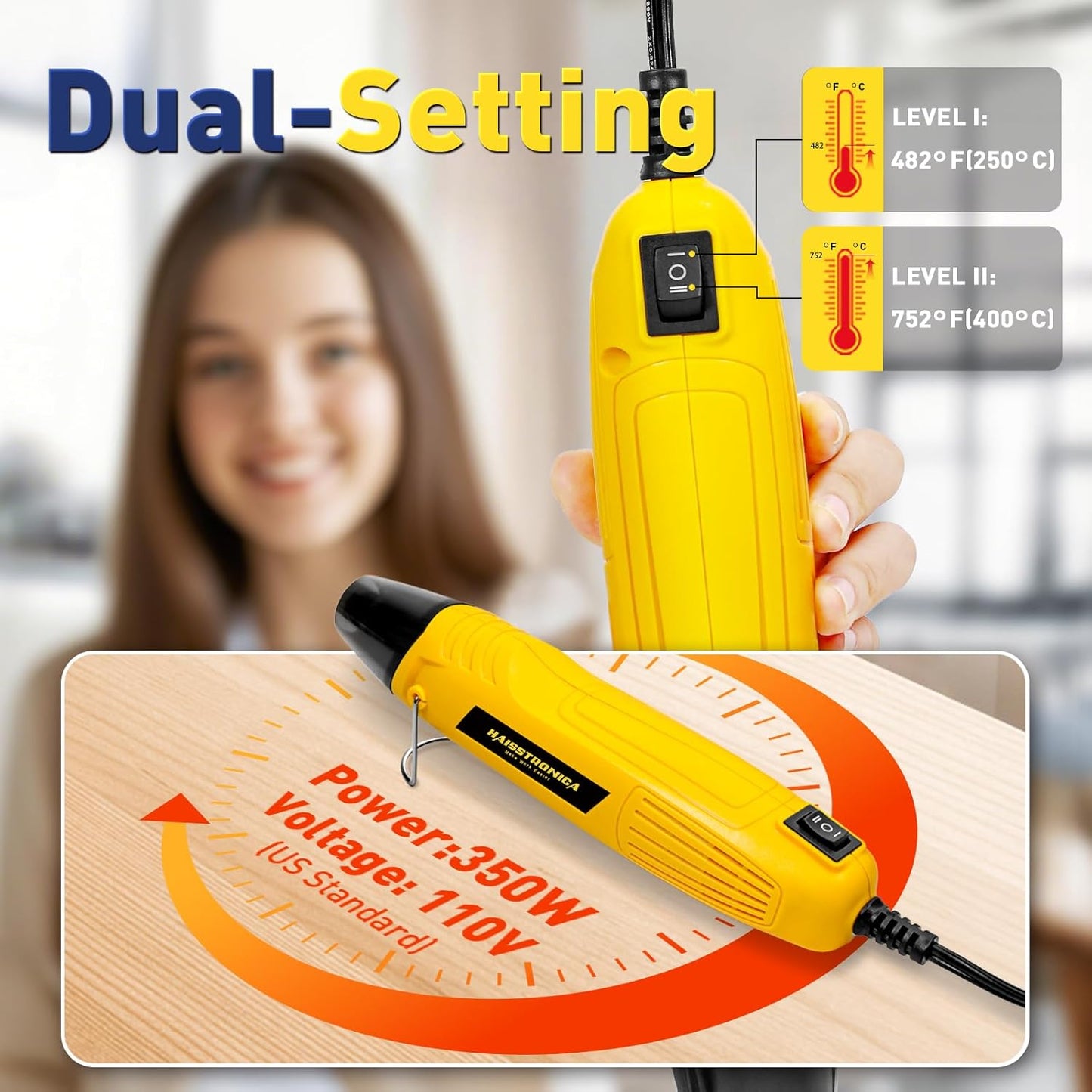 haisstronica 340 PCS Solder Seal Wire Connectors with Heat Gun Kit - Solder Sticks Wire Terminals Waterproof Electrical Connectors for Automotive, Marine, Wiring Repair