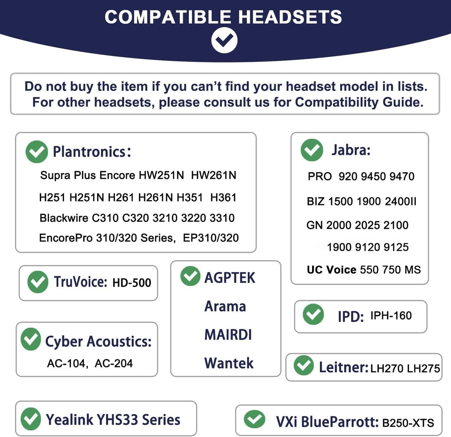 Ear Cushions for Plantronics Headset Replacement Ear Pads Compatible with Plantronics HW251N HW261N HW510 HW520 Blackwire C320 3210 3220 3320 Jabra Biz 1500 GN2000 PRO 920 9450 Headphones (4 Pack)