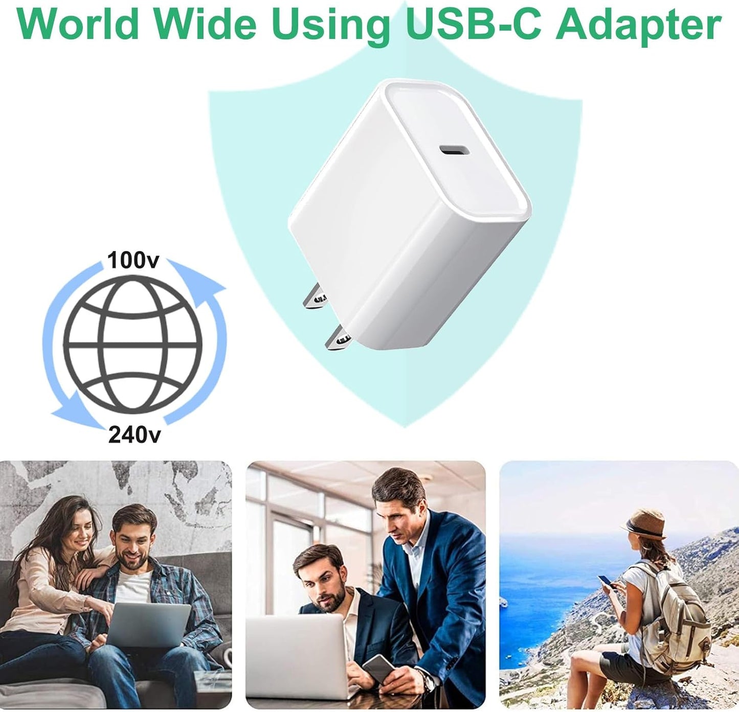 iPhone 16 15 Charger Fast Charging,3Pack 20W Fast Charging USB C Charger with 10Foot Long Type C to C Cable Cord TypeC Block Brick for iPhone 16e/16/16 Pro/16 Plus/16 Pro Max/15 Pro,iPad Air/Pro/Mini