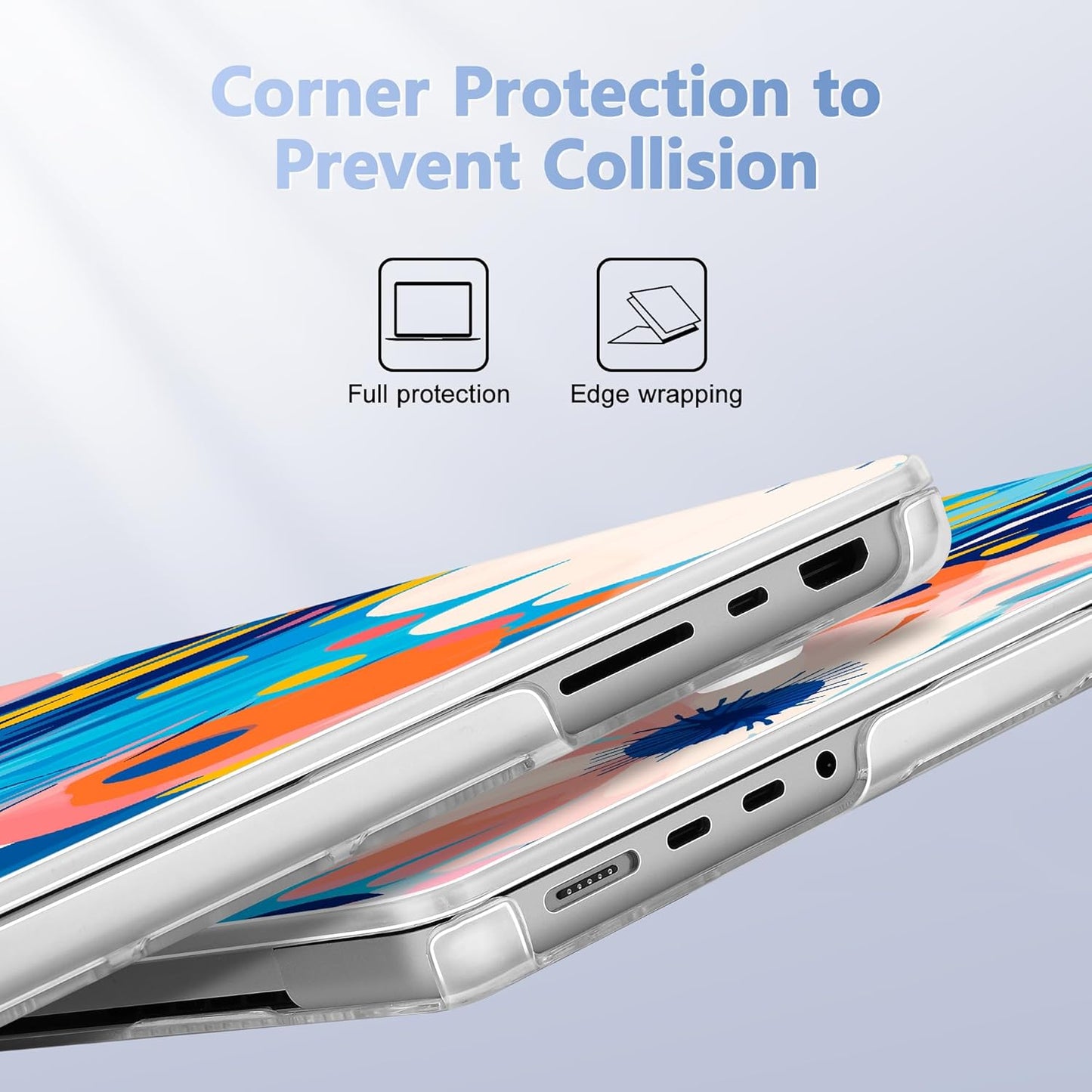 for MacBook Pro 16 inch Case 2021 2022 2023 2024 Release A3186 A3403 M4 A2991 M3 A2780 M2 A2485 M1 Pro/Max, Hard Shell Case with Screen Protector & Keyboard Cover, Ornament