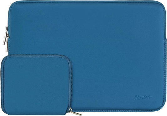 MOSISO Laptop Case 13.3 inch, 13-13.3 inch Laptop Sleeve Bag Compatible with MacBook Air/Pro 13 / Pro 14, HP Dell ASUS Lenovo Notebook, Neoprene Computer Sleeve Bag with Small Case, Lake Blue