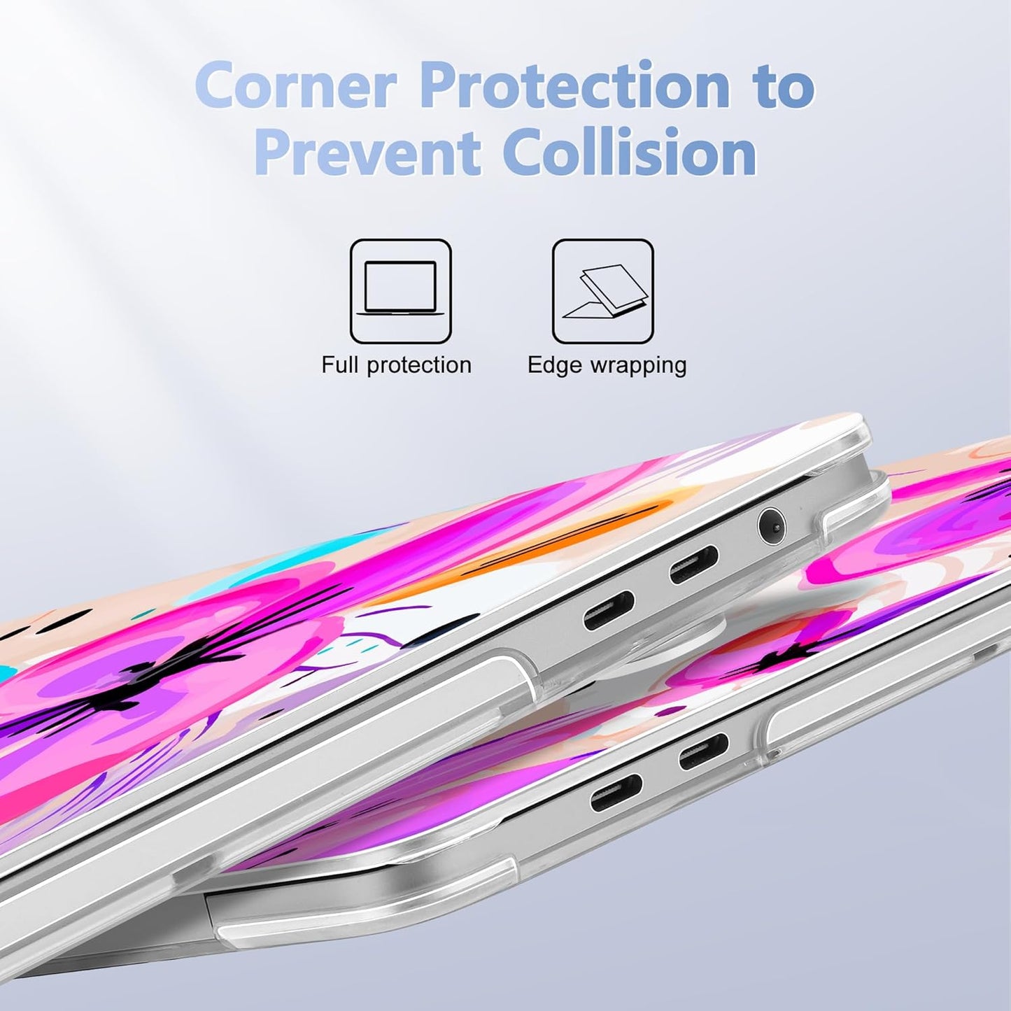 for MacBook Pro 16 inch Case 2019 2020 Release Model A2141, Plastic Hard Shell Cover with Keyboard Cover & Screen Protector for MacBook Pro 16 inch with Touch Bar & Touch ID, Trendy Floral