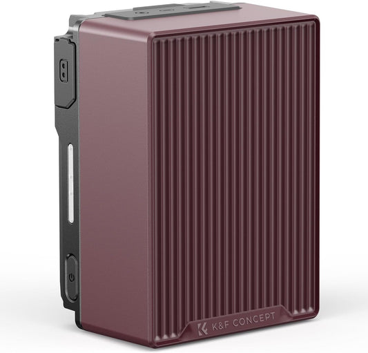 K&F CONCEPT V Mount Battery, 99Wh 6700mAh V-Mount Battery with PD 100W USB-C Fast Charging, with Dual D-TAP/A/USB-C/DC/TFT Display/Emergency Light for Camera, Camcorder, Monitor, Video Light