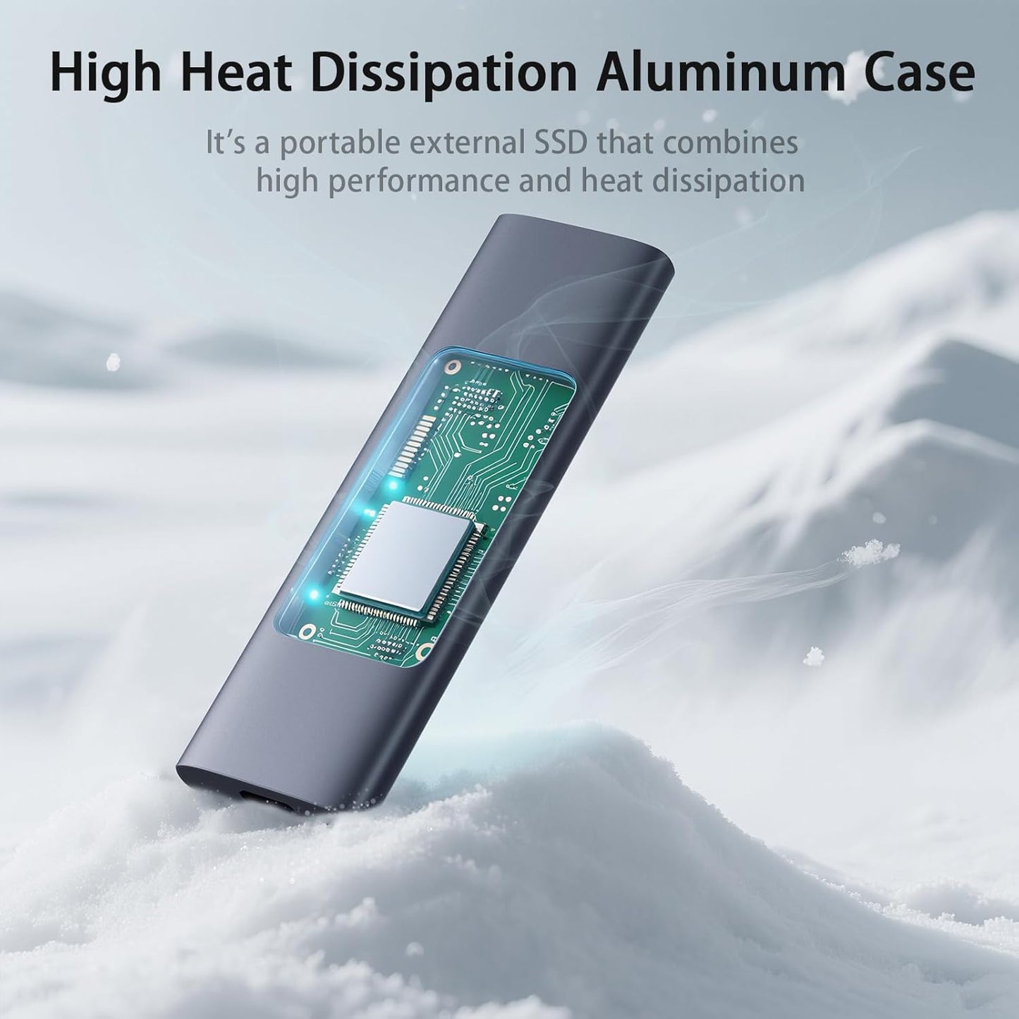 2TB External SSD - Portable SSD External Solid State Drive, 1000MB/s,USB 3.2 Gen2 Type-C, Aluminum Alloy, External Hard Drive for iPhone15/16,Android, Mac, Windows -PS1008