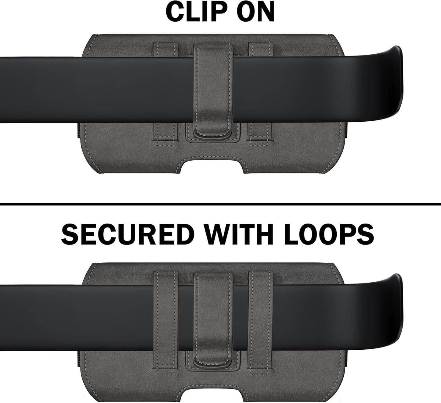 DeBin Holster for Samsung Galaxy Ultra Models s25 s24 s23 s22 s21, Note 20, A13, A32, A02s A03s, A12 A11 A71 A13 Cell Phone Belt Holder Clip Case Pouch Cover (Fits Protective Case on) Pewter