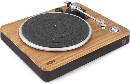 House of Marley Stir It Up Turntable, Vinyl Record Player with 2 Speed Belt Drive for 33/45 RPM, Built in Pre-Amp, Headphone Jack and Made from Sustainable Materials. for Wired Speakers Only