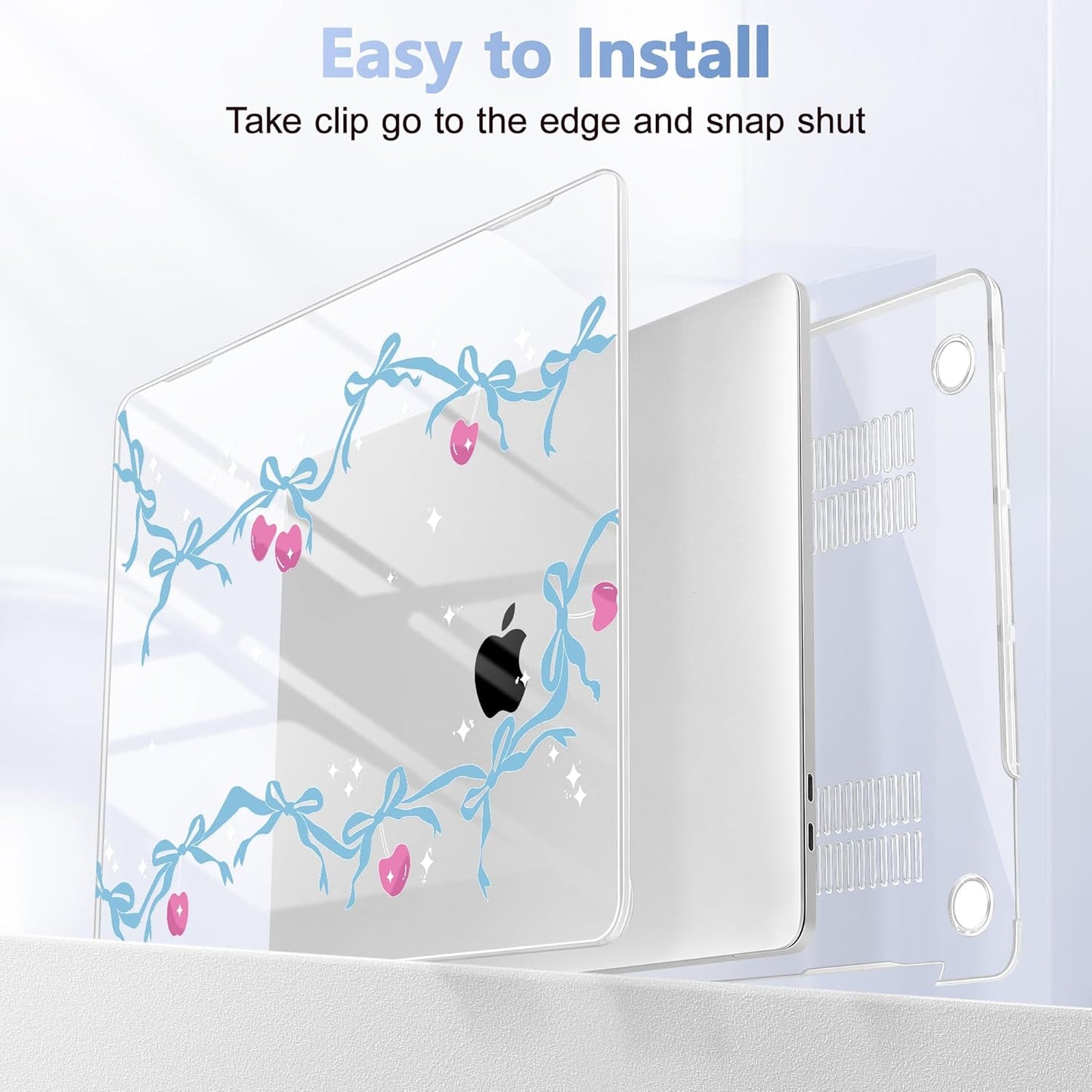 for MacBook Pro 16 inch Case 2019 2020 Release Model A2141, Plastic Hard Shell Cover with Keyboard Cover & Screen Protector for MacBook Pro 16 inch with Touch Bar & Touch ID, Cherry Bow