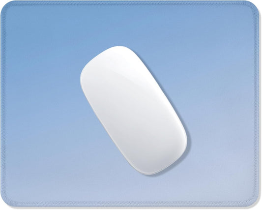 ITNRSIIET Mouse Pad Non-Slip Rubber Base Smooth Surface Stitched Edges Waterproof Durable Compatible with All Mice for Office & Gaming, Desk Accessory, 10.2x8.3x0.12 inch, Azure Gradient