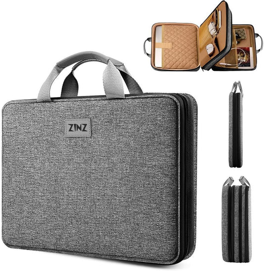 ZINZ Slim Expandable Laptop Case 15.6 Inch Sleeve Upgraded Protective Durable Recycled Carrying Case Compatible with MacBook 15" & 16" and Most 15" 15.6" 16" Notebook,D01G03