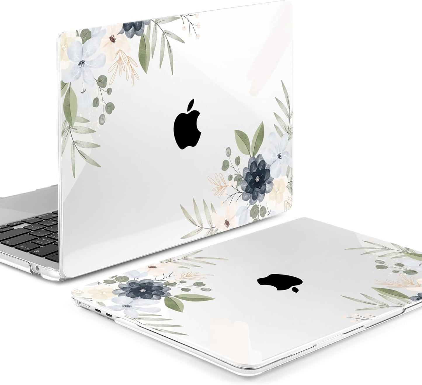 MEEgoodo for M4/M3/M2 MacBook Air 15.3 inch Case 2025 2024 2023, Case Fit Model (A3241/A3114/A2941) for MacBook Air 15 inch, Laptop Hard Shell with Keyboard Cover, Vintage Floral