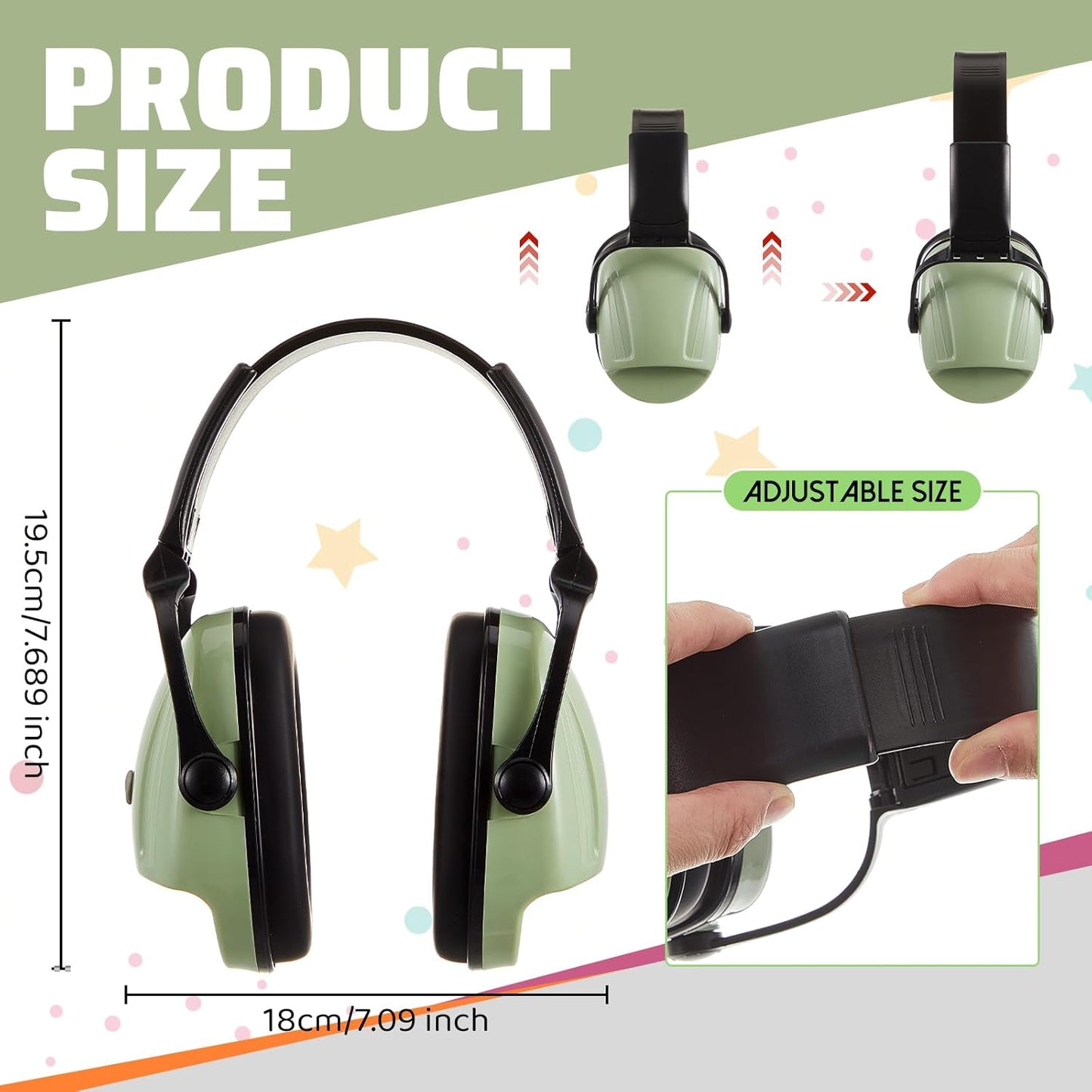 Amylove 12 Pcs Kids Ear Protection Noise Cancelling Headphones Ear Muffs Bulk 27db Adult Noise Reduction Hearing Earmuff(Universal Fit (kids & Adults),Modern Style,Soft Color)