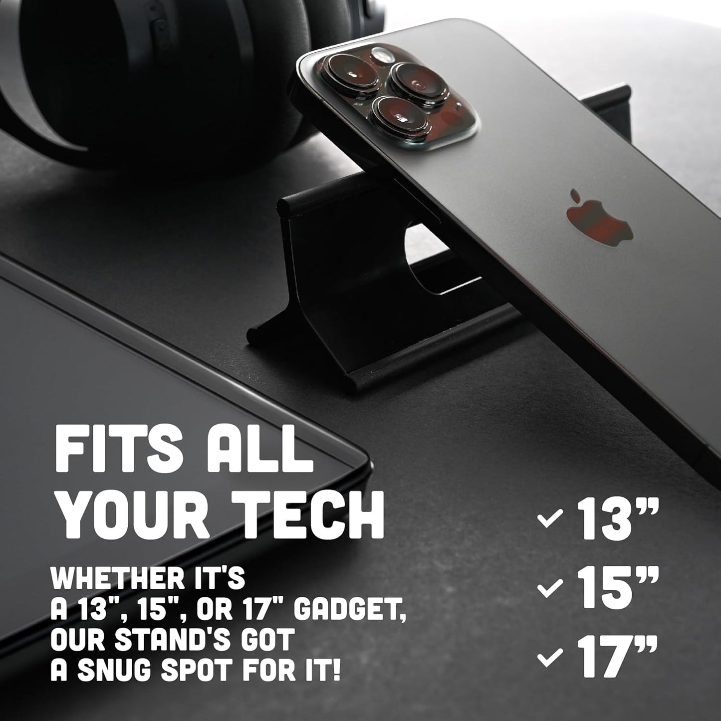 Steepy Laptop Stand for Desk - Adjustable 3-Height Laptop Stand - Portable Laptop Riser