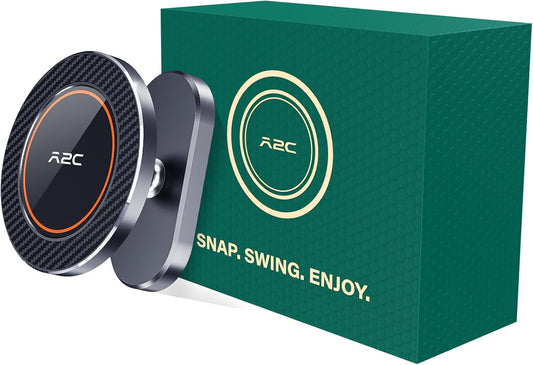 A2C Alloy Magnetic Golf Cart Phone Holder Compatible with MagSafe iPhone 16 Pro Max Plus 15 14 13 12 Mini Fits EZGO, Club Car, Yamaha, Icon, Golf Cart Accessories Essentials Gift (Green Gift Box)