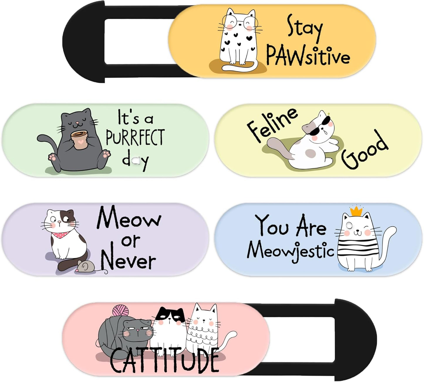 MESMOS Webcam Cover Slide, Cat Lovers Gifts for Women, Cat Lover Themed Thing, Mom Gifts for Women, Laptop Camera Cover Slide Cute (Large)