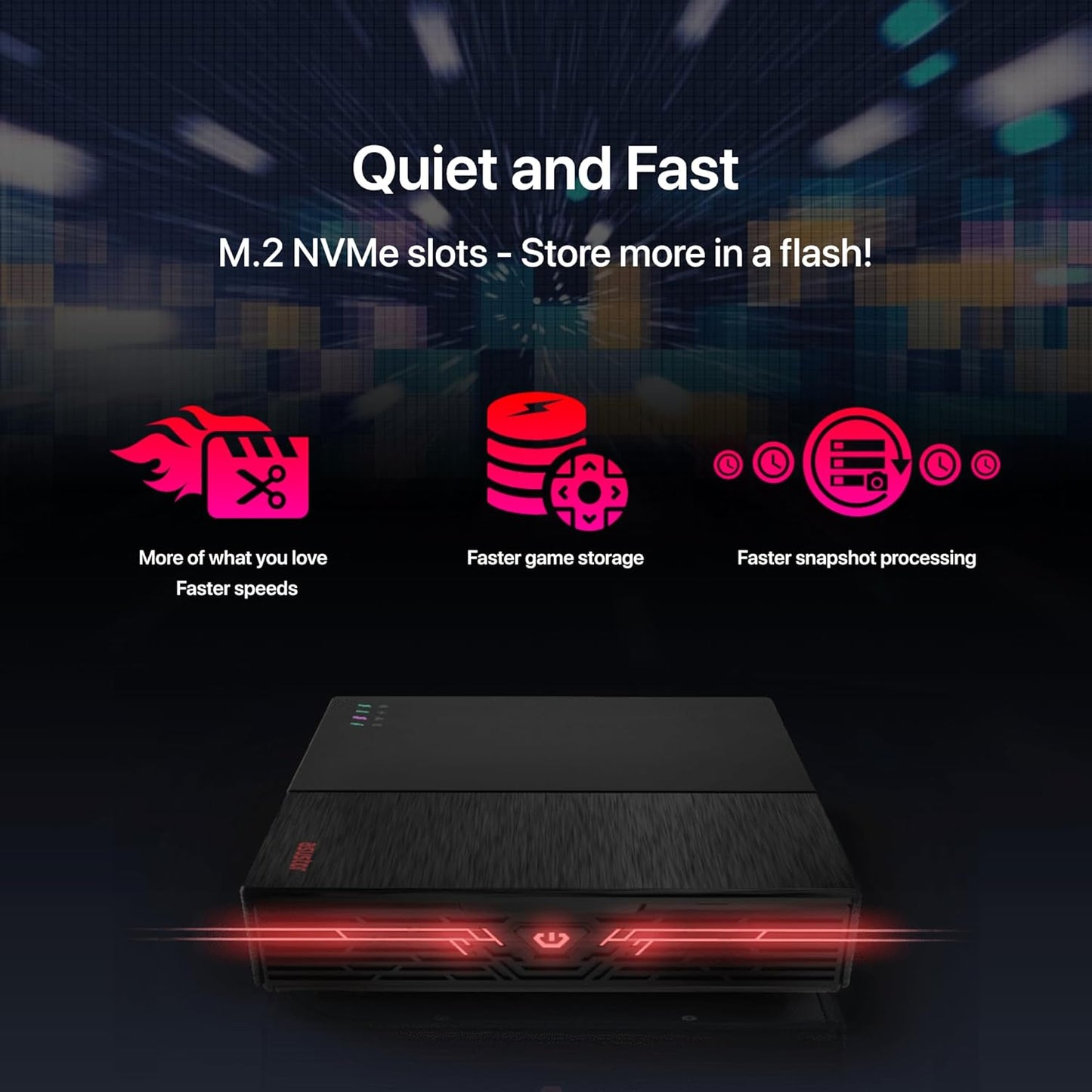 Asustor Flashstor 12 Pro FS6712X - 12 Bay Pure M.2 SSD NAS Network Storage Enclosure, Quad-Core 2.0GHz, 12 M.2 SSD Slots, 10GbE Port, 4GB RAM DDR4 (Diskless)