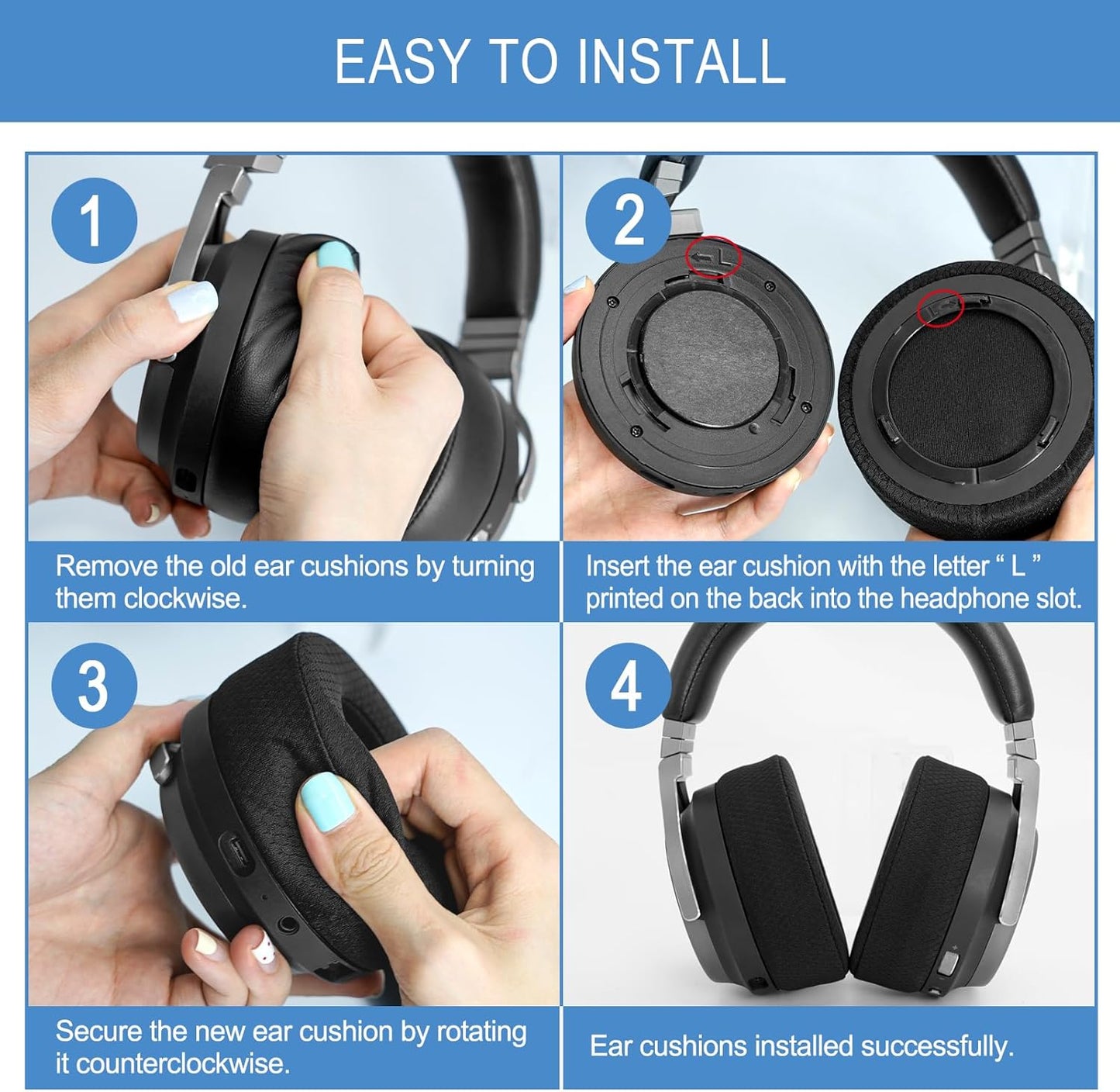 GEVO Ear Pads Cushion Replacement for Corsair Virtuoso RGB Wireless SE XT Gaming Headset,Corsair Virtuoso Earpads with Mesh Fabric,High-Density Softer Memory Foam,Black