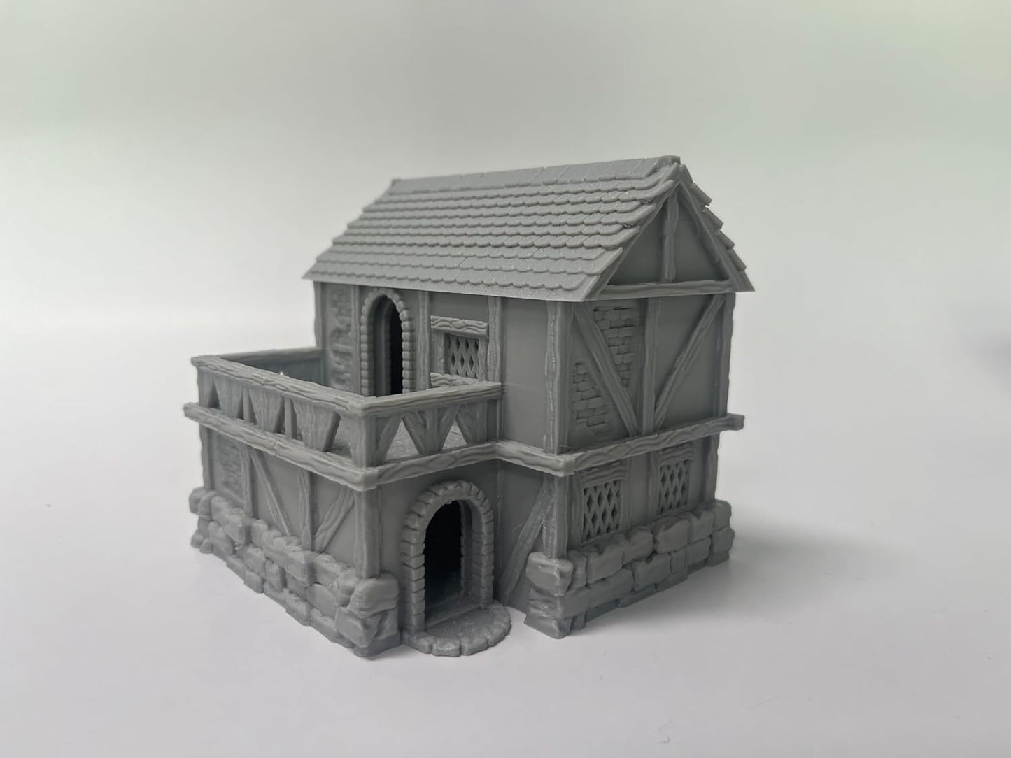 HAUTICO Tabletop Miniature Little Town Building Terrains for RPG War Games - 18mm Scale Scenery with Medieval Style, Dioramas Building Set, Paintable