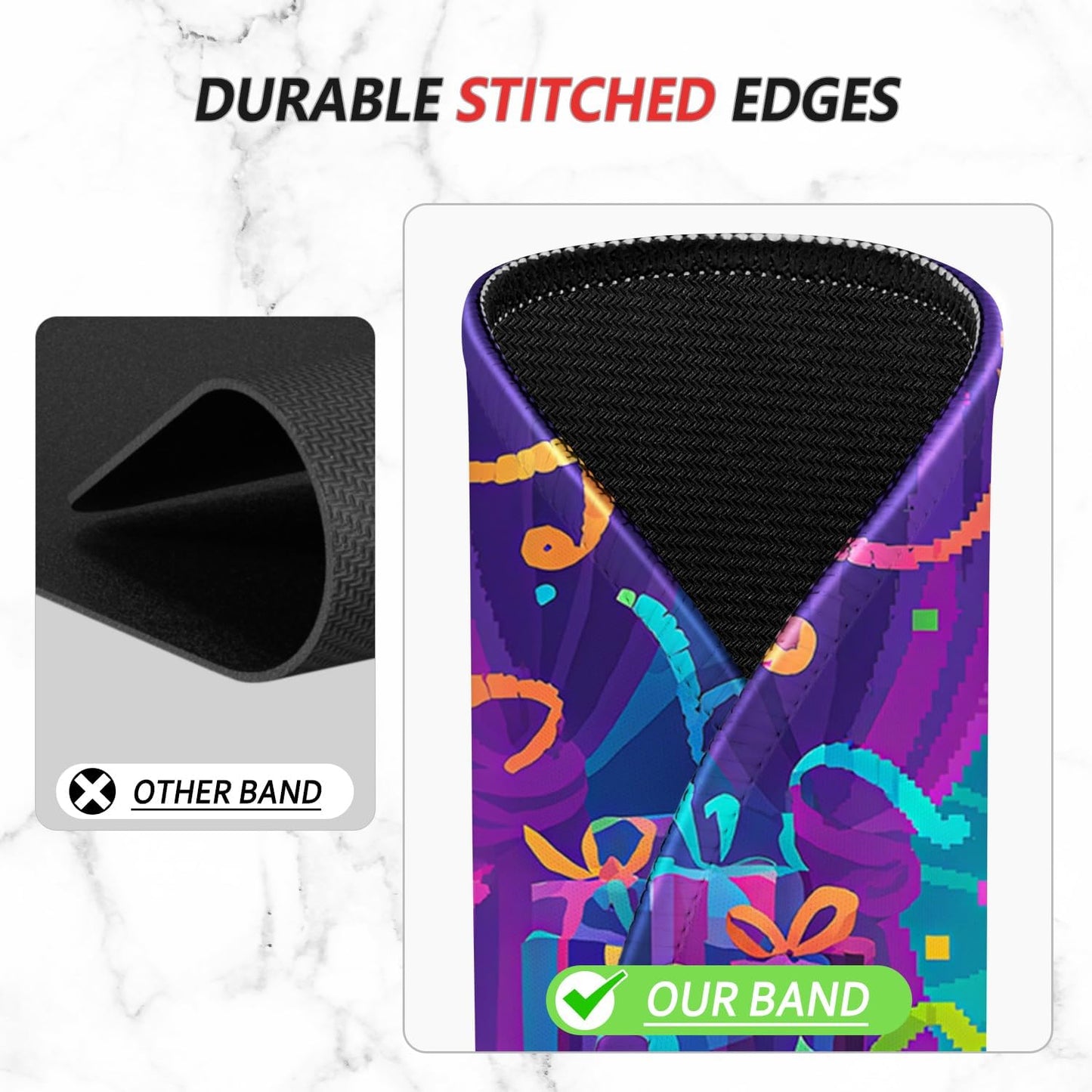 ITNRSIIET Mouse Pad Non-Slip Rubber Base Smooth Surface Stitched Edges Waterproof Durable Compatible with All Mice for Office & Gaming, Desk Accessory, Diameter 8.7 inch, PixelPartyCat