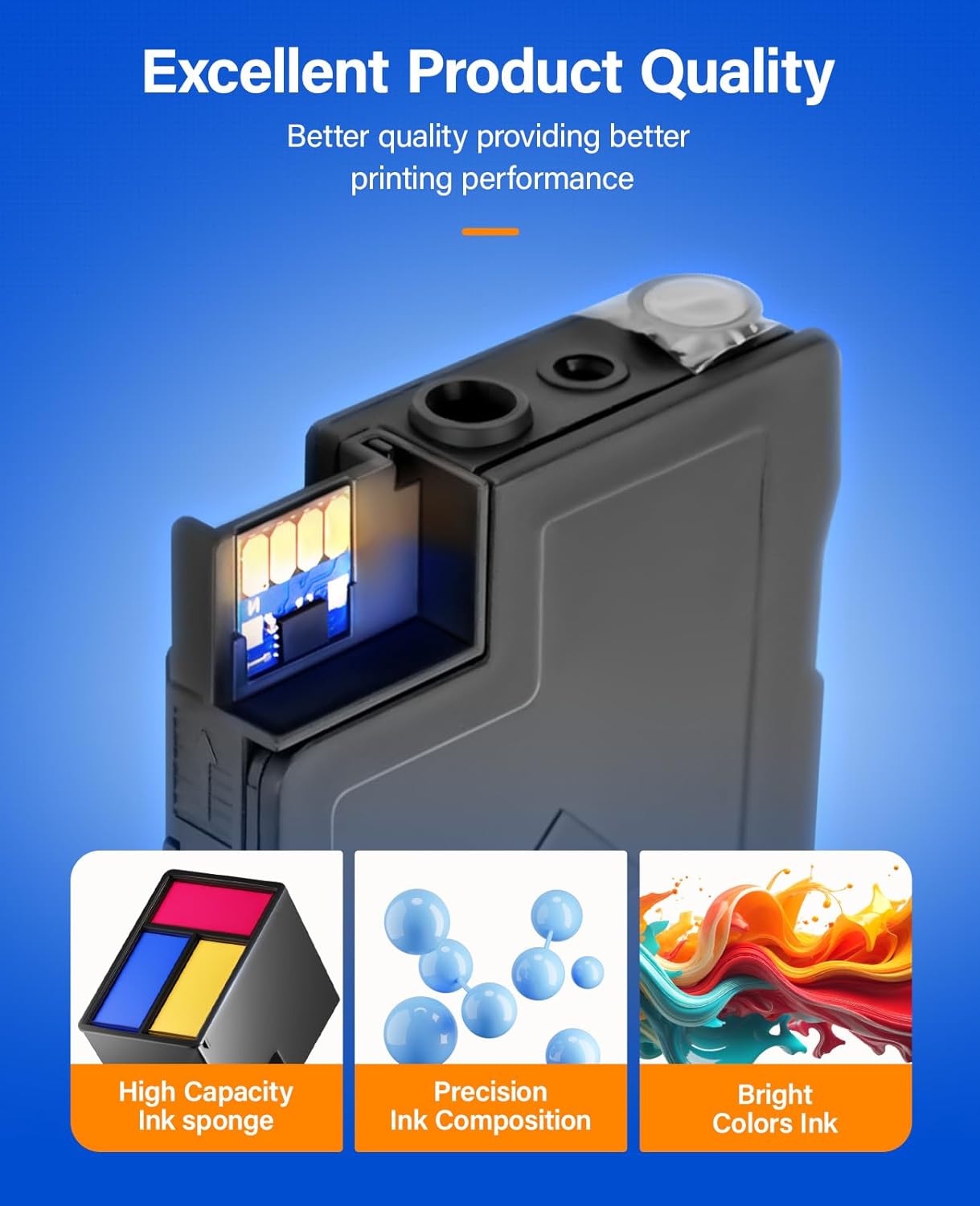 712 712XL Ink Cartridges Combo Set 4-Pack High Yield with chip Replacement for HP 712 712XL Ink Compatible with HP Designjet T650 T630 T230 T210 T250 Studio Plotter Printer (Black/Cyan/Magenta/Yellow)