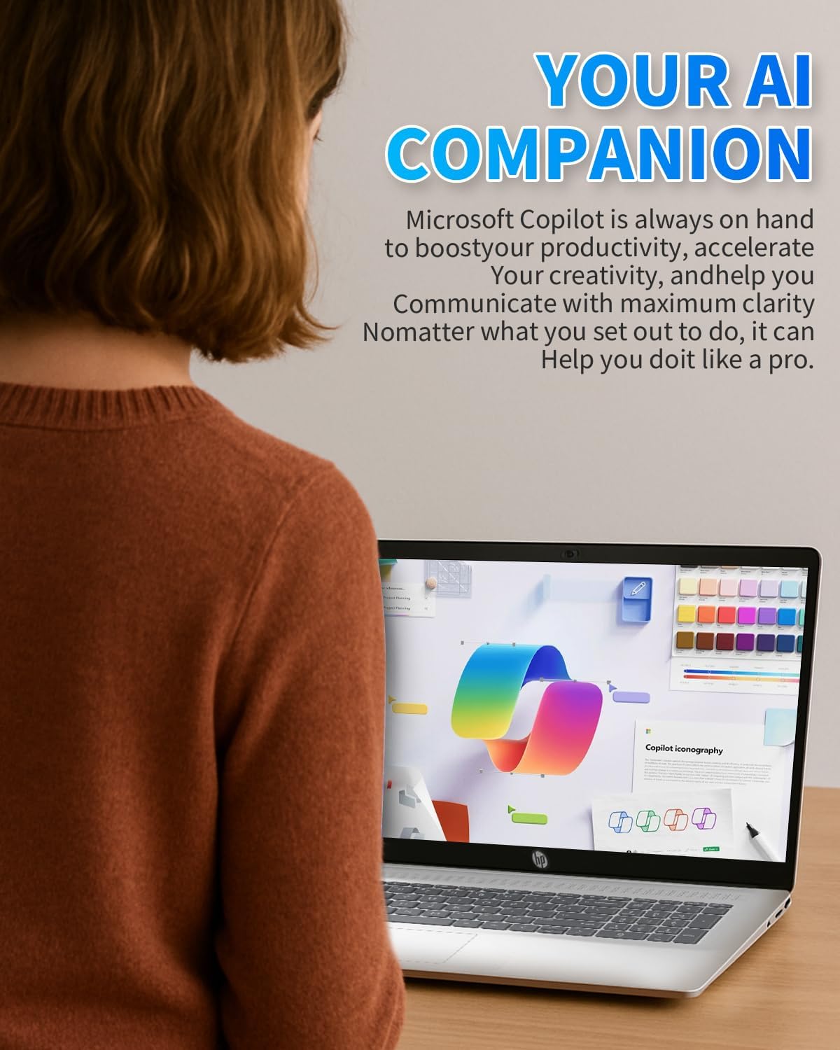 HP 17 Laptop, 17.3" HD+ Anti-Glare Display, Intel 8-Core i3, 32GB RAM, 1TB SSD, Windows 11 Pro, Copilot AI Key, Numeric Keypad, WiFi 6, w/Accessory