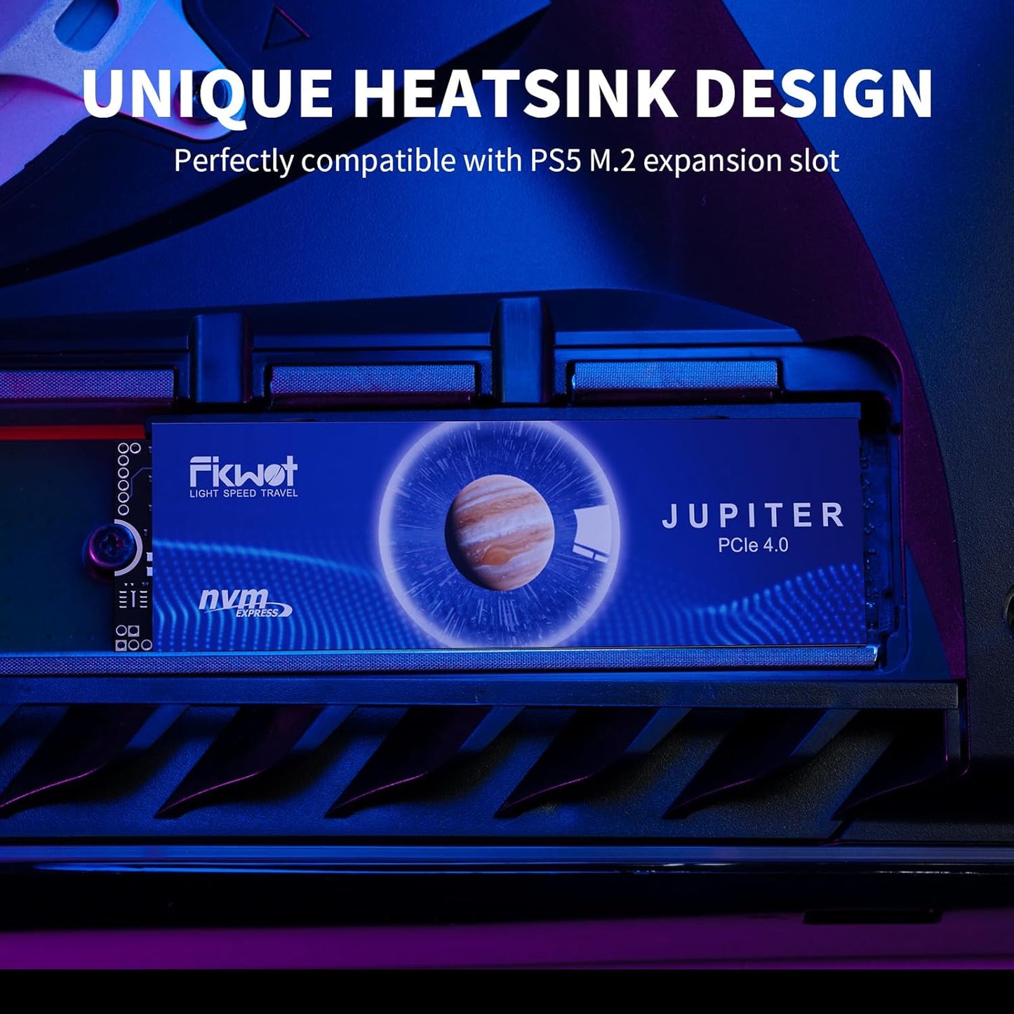 FX910 1TB M.2 NVMe SSD for PS5&PC, PCIe Gen4 2280 Gaming SSD with Heatsink, Up to 7300MB/s, Internal Solid State Drive