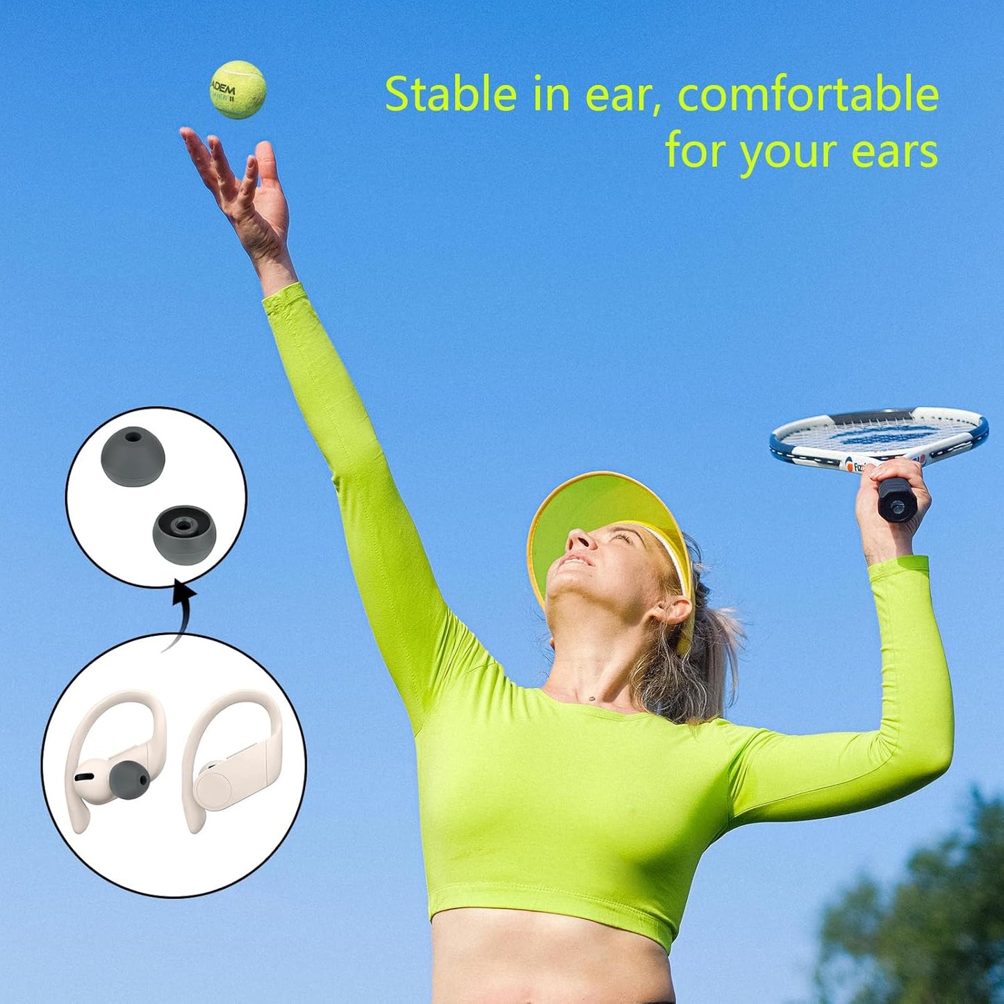 Ear Bud Covers Silicone Replacement Earbud Tips Compatible with Powerbeats Pro Beats Wireless Earphone Headphone Ear Tips 4 Pairs