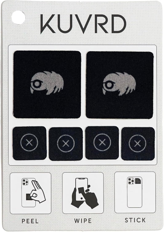 KUVRD Waterbear - Universal Screen Cleaners - Teeny Tiny Cleaning Tools for Your Lenses & Screens - Single Patch Set