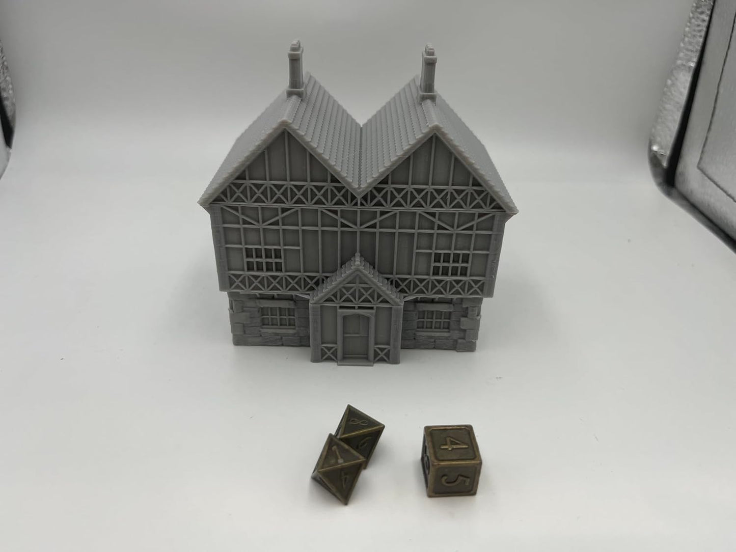 HAUTICO Miniature Buildings, Architecture Terrain Scenery for 18mm RPG Tabletop Wargame, DND, Paintable (HVillageHouses3-1)