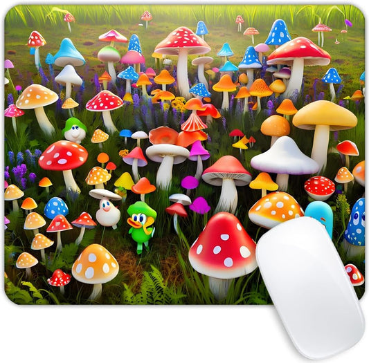 Happy Mushroom Mouse pad Customized Mousepad Non-Slip Rubber Base Mouse Pads for Computers Laptop Office Desk Accessories Mouse pad