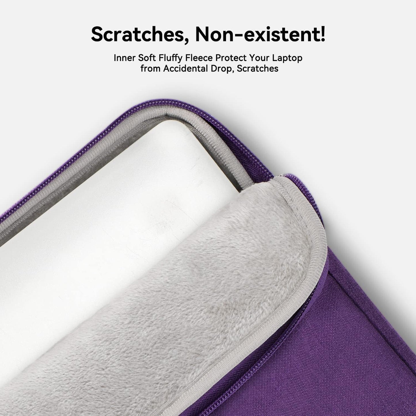 Voova Laptop Bag 13 14 Inch for Women, Waterproof Computer Sleeve Carrying Case with Shoulder Straps & Handle Compatible with Macbook Air 13 M2/M3/M4, MacBook Pro 13/14, HP Chromebook 14, Purple