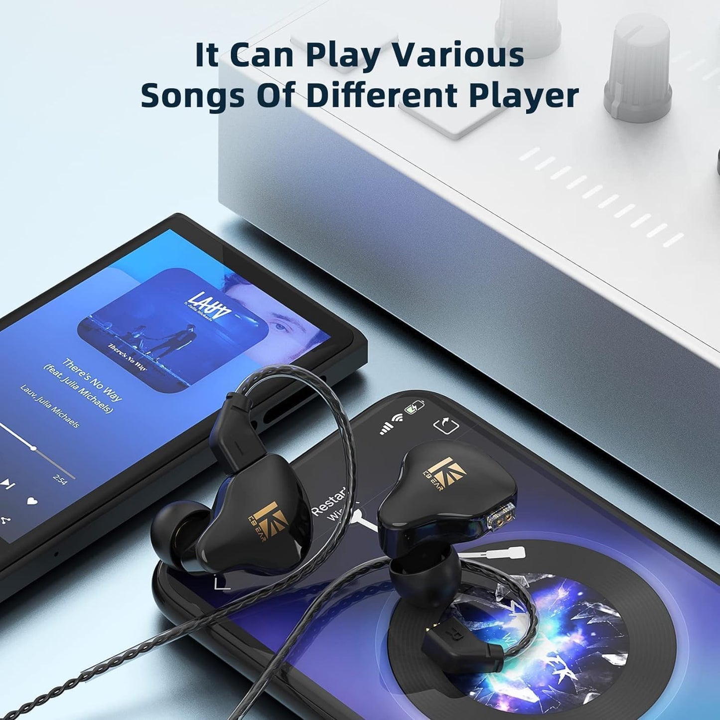 KBEAR KS1 USB C Headphones Crystal Clear Sound Earphones for Samsung Galaxy s23 s22 s21 s20 Ultra, Type C Earphone with Microphone Volume Control for Singers Musician