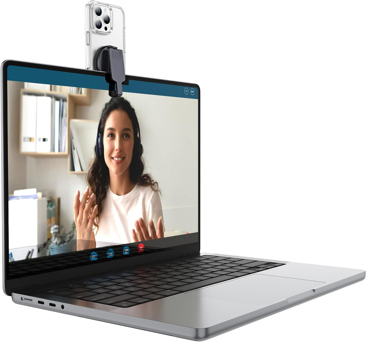 BAISRKE Magnetic Belt Clip Phone Holder, Strong Magnetic Waist Clip Compatible with Phone Cases, Portable & Versatile Accessory for Travel & Outdoor Use (Gunmetal Gray)