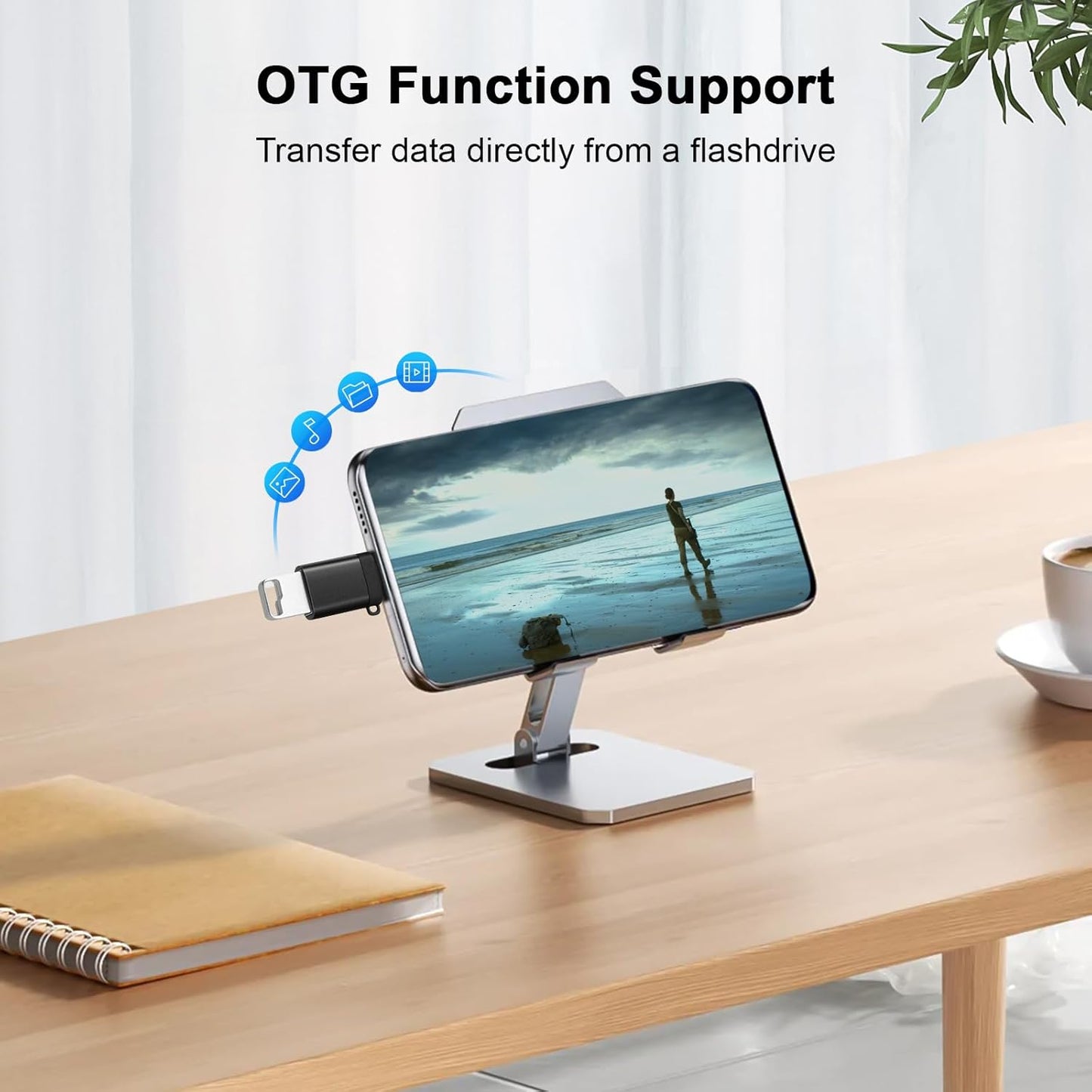 BORLTER CLAMP OTG Micro/USB-C Adapter 2Pack, USB C to USB Adapter 3.0, Micro USB Adapter Perfect for Google, MacBook,Samsung Galaxy, iPad and More.