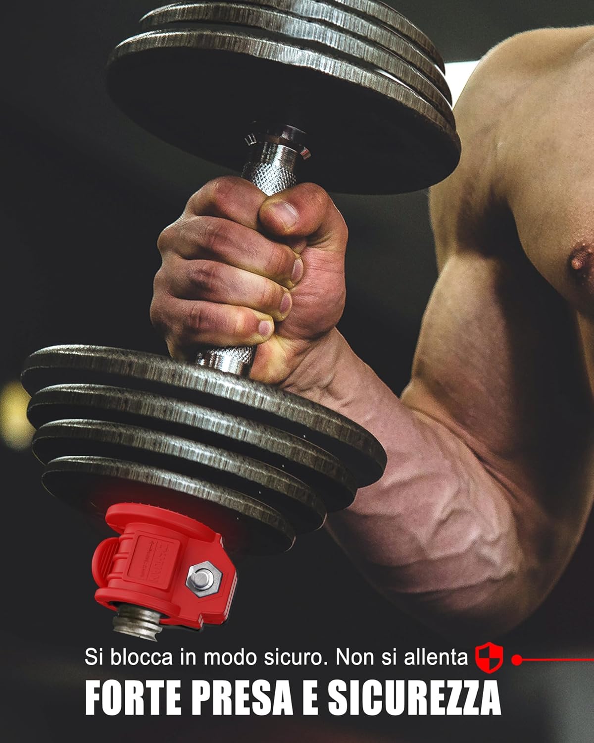 Barbell Clips 1 Inch Quick Release Weight Clamps 0.9-1.18inch Multi-Size Adjustable Olympic Clamps for Bars