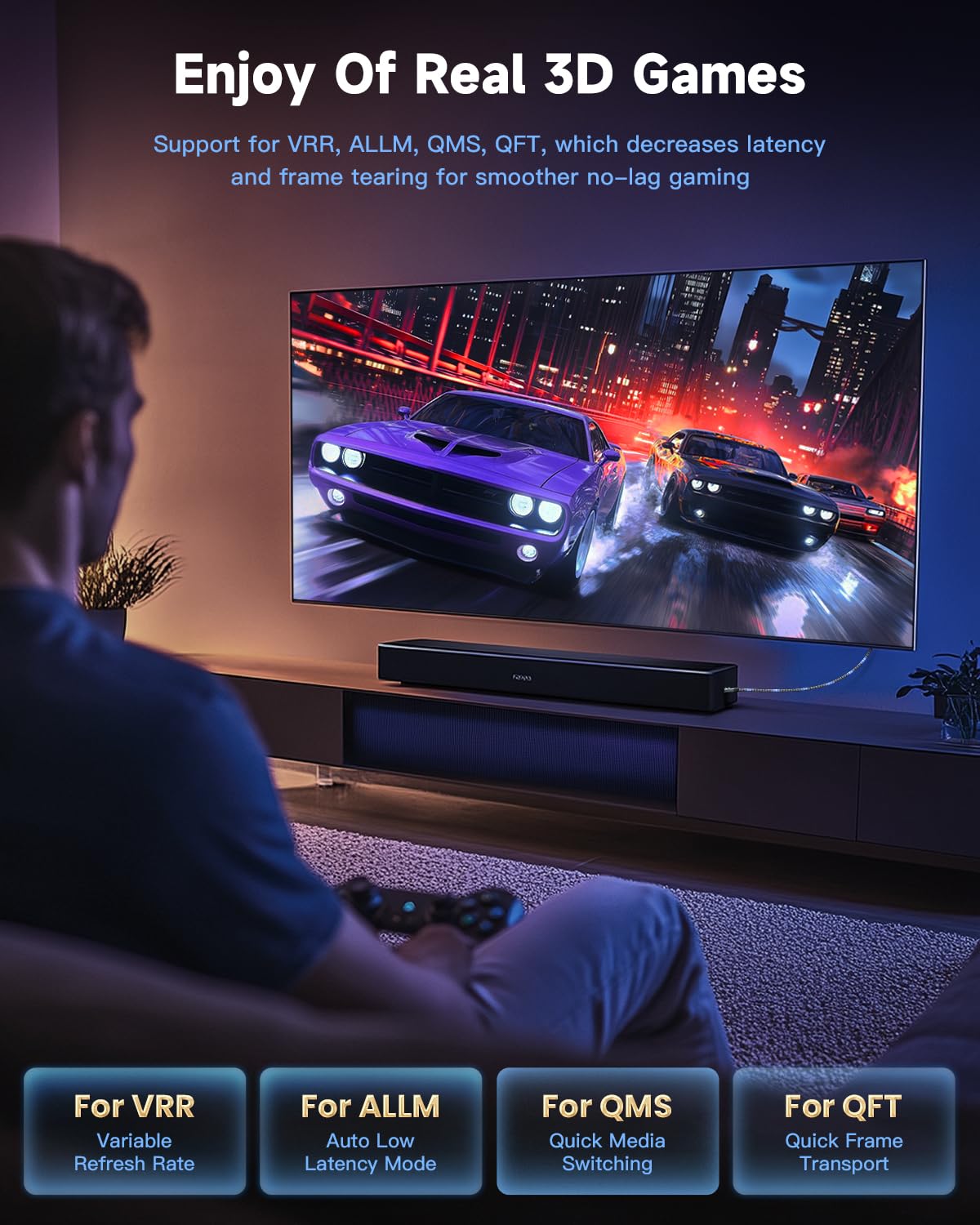 ARISKEEN 8K HDMI Cable 30FT, 48Gbps High Speed HDMI 2.1 Cable, 8K 60Hz, 4K 120Hz 144Hz Support for HDR 10, HDCP 2.2 2.3, eARC, DTS:X, Braided HDMI Cord Compatible with Laptop/HDTV/Monitor - 30 Feet