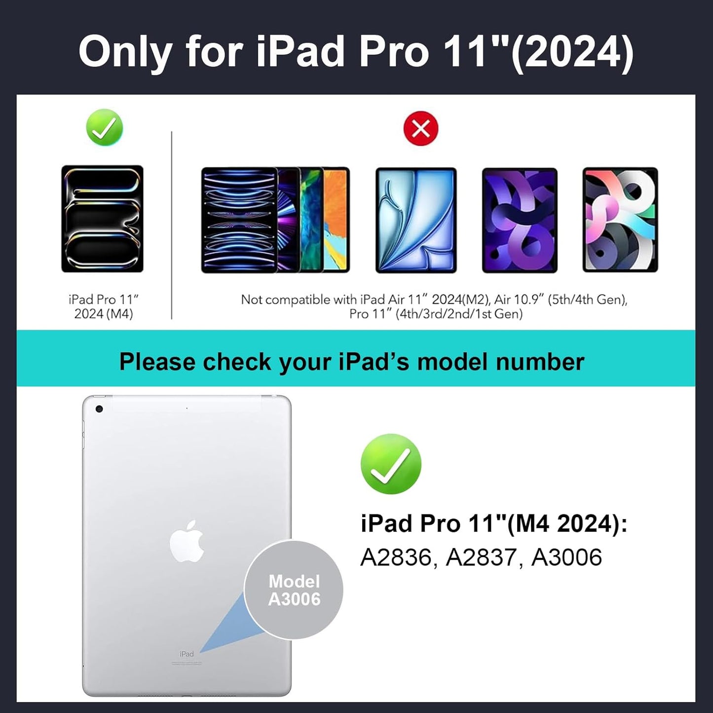 iPad Pro 11 inch Case with Keyboard (M4 2024),Flex Magnetic Detachable Magic Keyboard,Multi-Touch Trackpad,7-Color Backlit,Landscape/Portrait,160° Adjustable Stand for iPad Pro 11 (5th Gen) (Black)