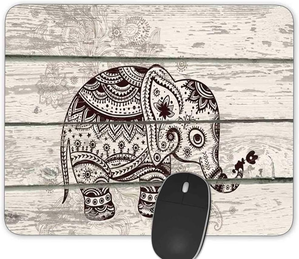 Gaming Mouse Pad，Plank Elephant Rectangle Mouse Pad Size(9.84"x7.87")