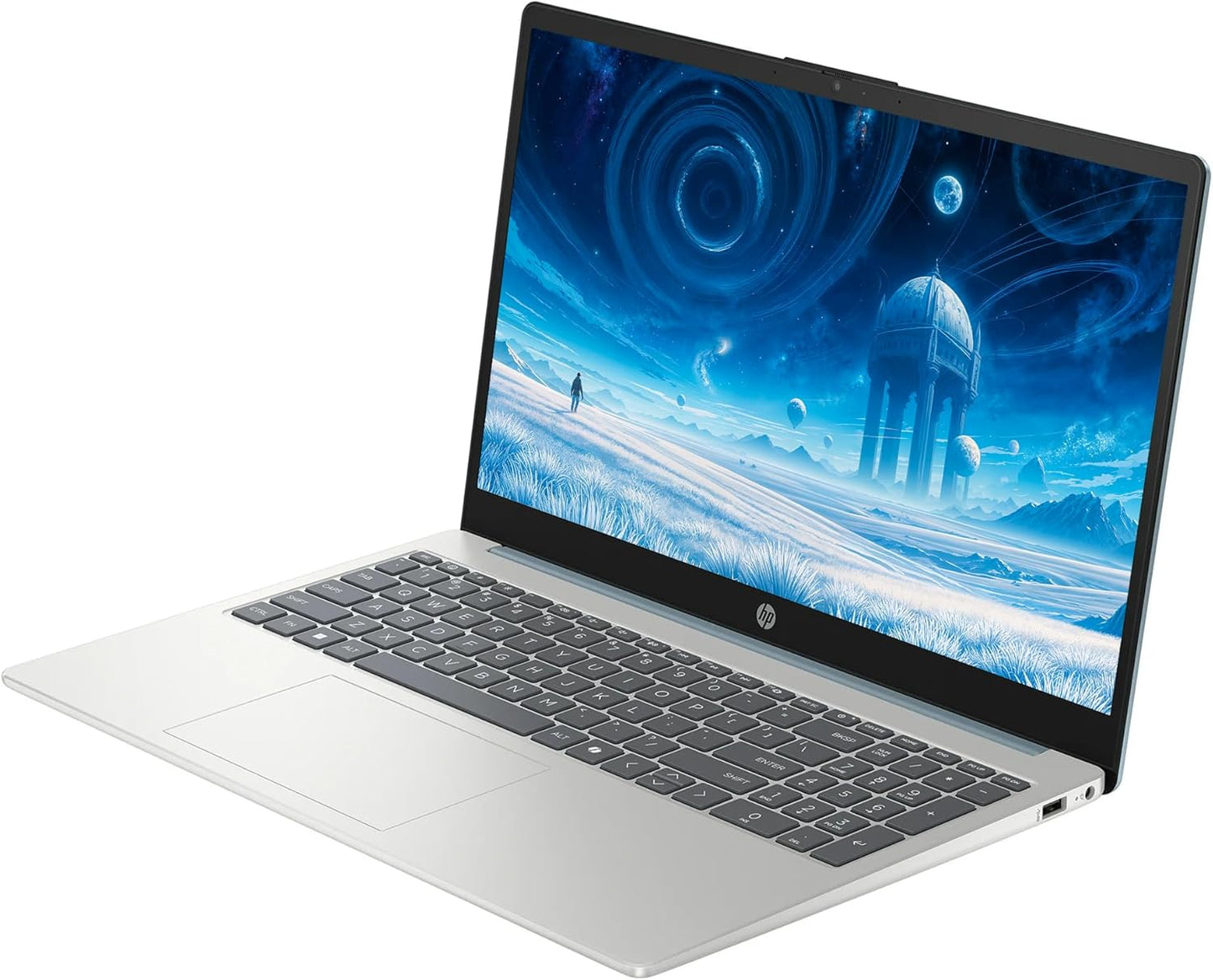 HP Touch Screen Laptop Computer, 15.6" FHD IPS LED Touchscreen Laptop 32GB RAM 1TB SSD, Intel Core i3-N305, Windows 11 Pro with Microsoft Office Lifetime Suite, SageNova Earphones, Moonlight Blue