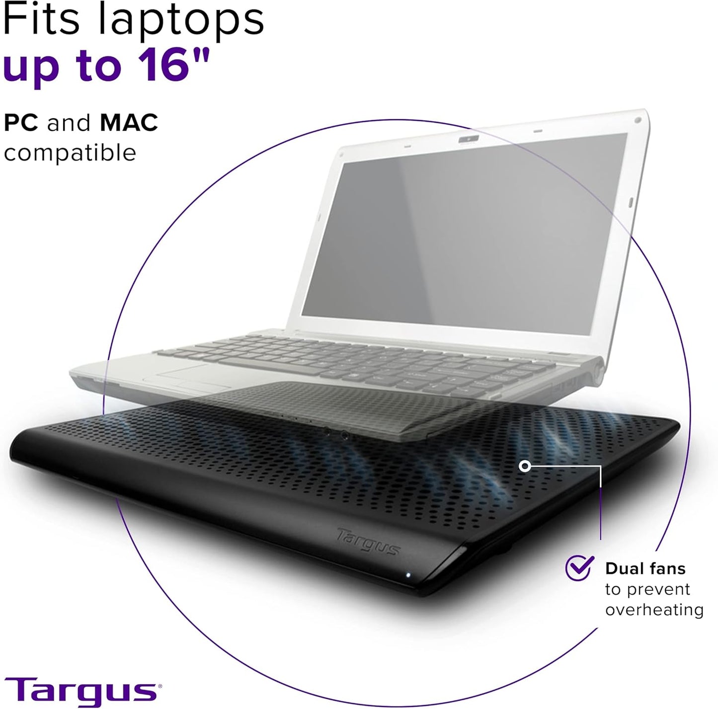 Targus Chill Mat for up to 16-Inch Laptop, Black (PA248U5)