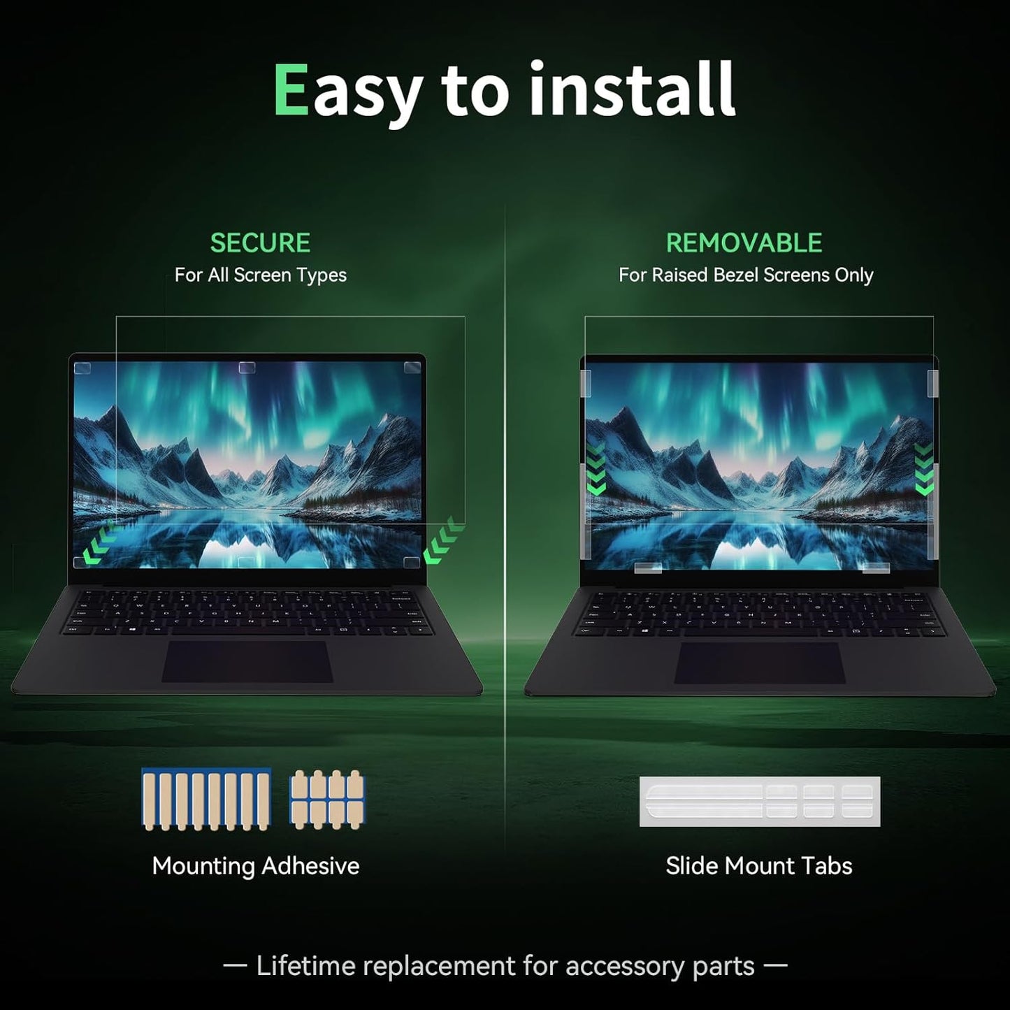 Laptop Privacy Screen 15.6 Inch-16:10 Aspect Ratio Anti-Glare Blue Light Computer Monitor Protector, Laptop Screen Privacy Shield Removable 15.6in Filter for Lenovo HP Dell Acer Asus Thinkpad Envy Xps