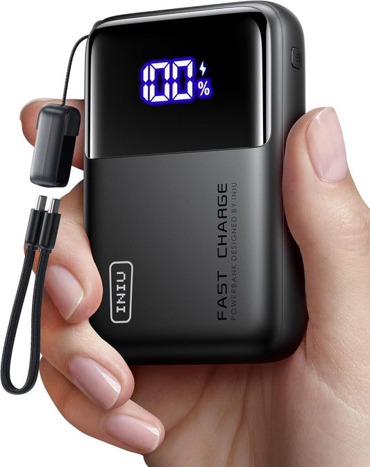 INIU Power Bank, 20000mAh 65W Ultra Compact USB C Laptop Portable Charger, PD QC Fast Charging 3-Output External Battery Pack for Laptop MacBook iPad Tablet Steam Deck iPhone 16 15 14 Pro Samsung S22