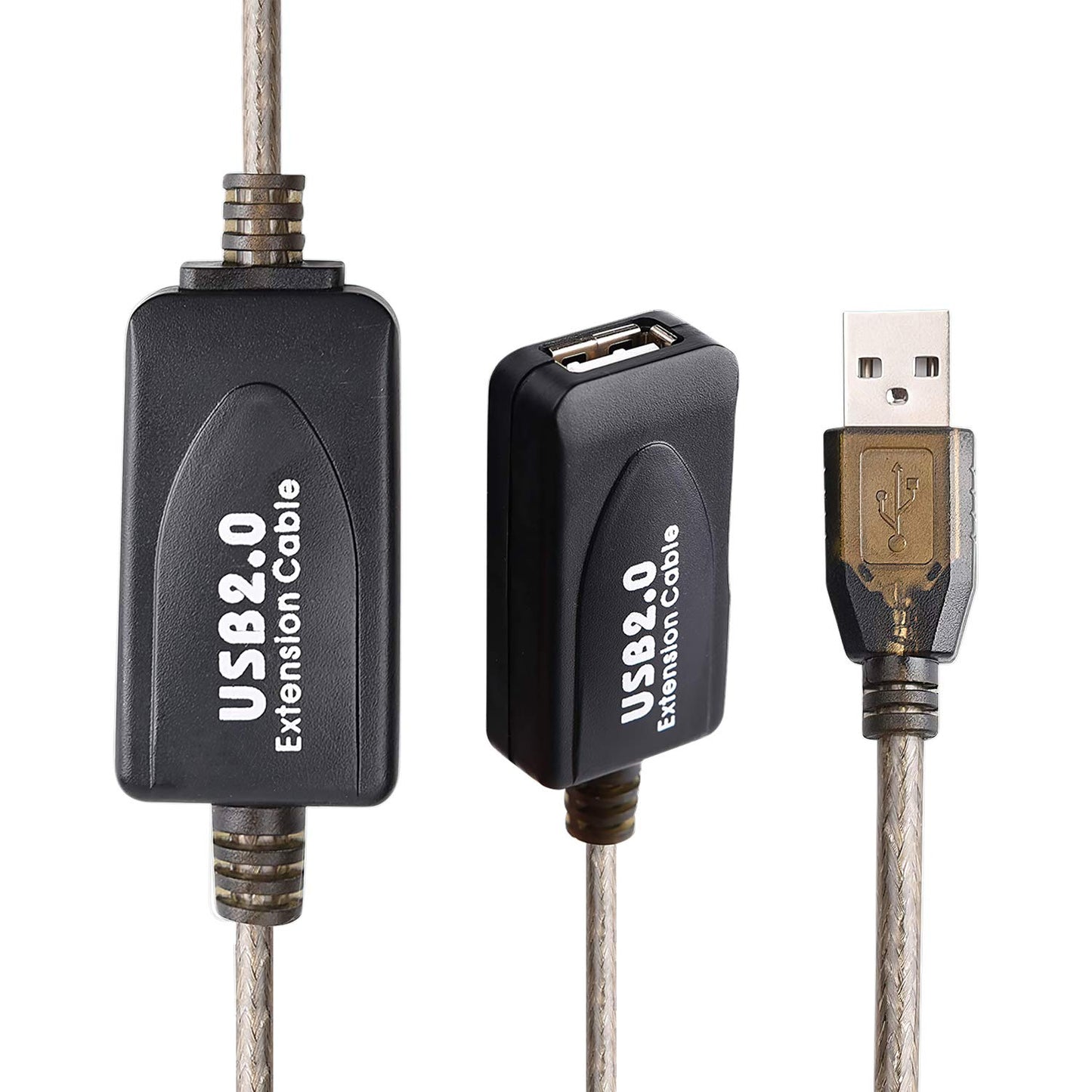 65 FT USB Extension Cable, USB 2.0 Type A Male to A Female Active Repeater Extension Cable 65 ft, High Speed 480 Mbps