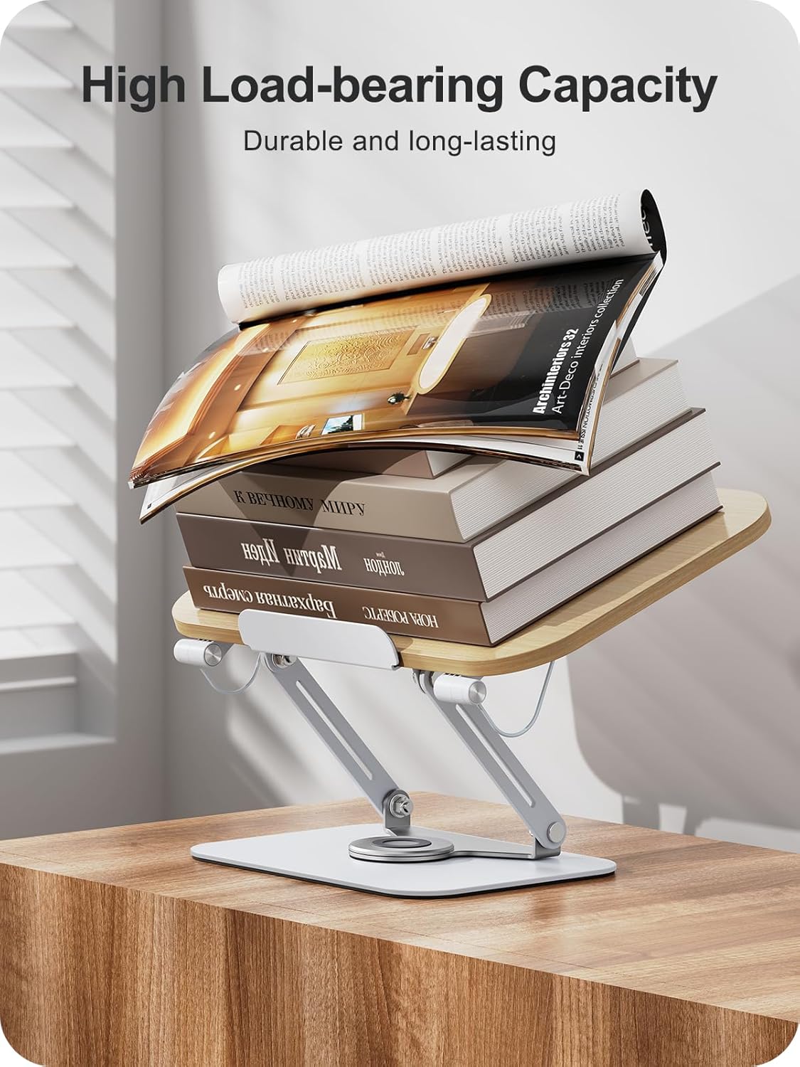 Book Stand for Reading, 360° Adjustable Book Holder, Foldable Book Holder Stand, Cookbook Stand, Textbook Stand, Bible Stand, Hands Rree Book Stand, Laptop Stand, Tablet Stand