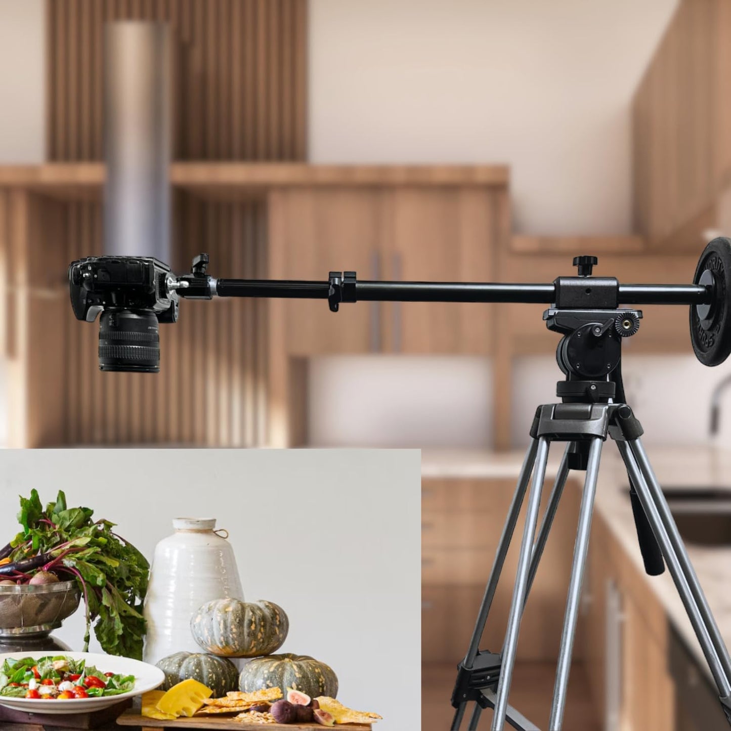 Glide Gear OH 50 Overhead Mount – DSLR, iPhone – 36" Arm, Tripod Extension, Ball Head, Heavy-Duty Metal