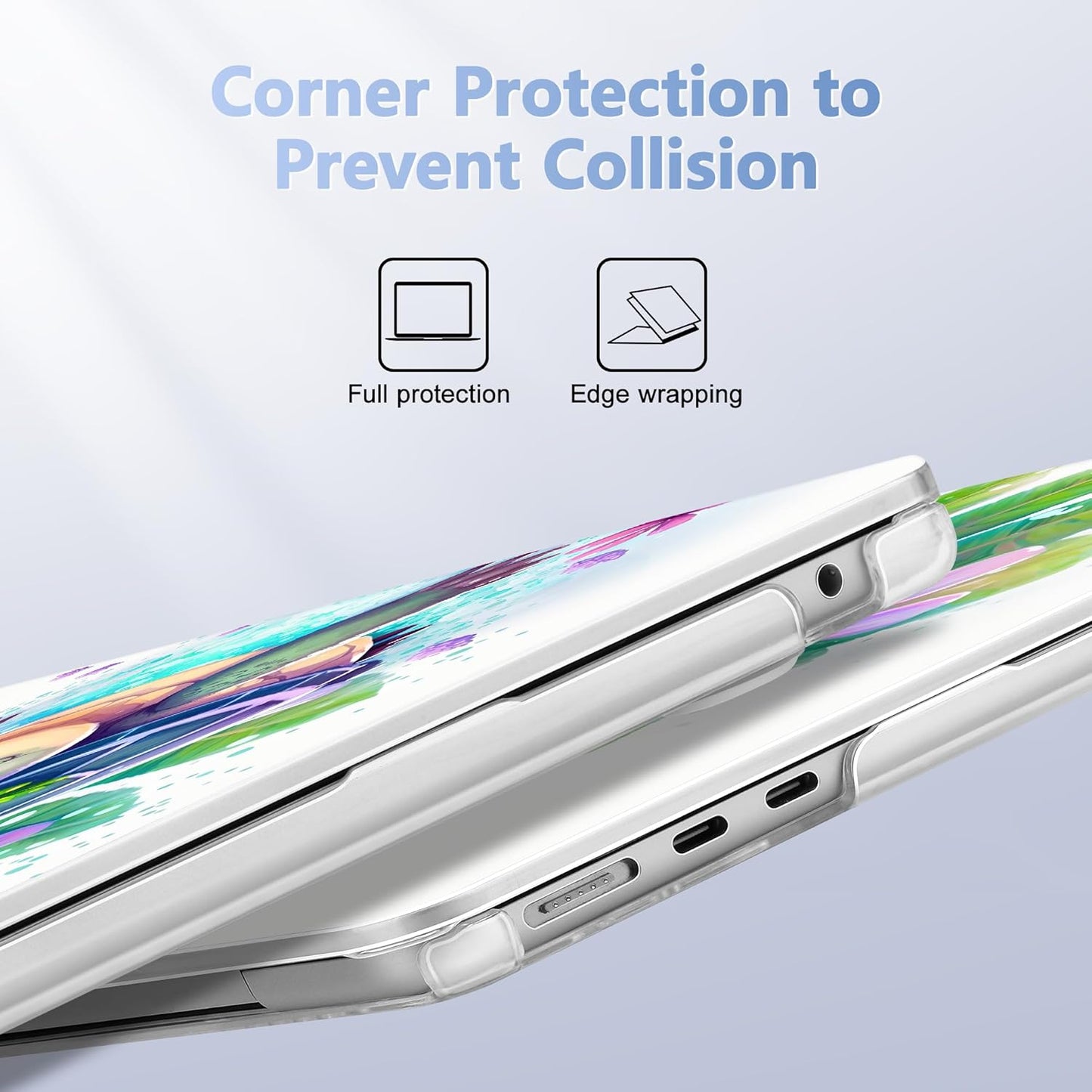 Case for MacBook Air 15 Inch 2025 2024 2023 Release M4 A3241 M3 A3114 M2 A2941, Hard Shell with Screen Protector & Keyboard Cover, Compatible with Touch ID, Tortoise