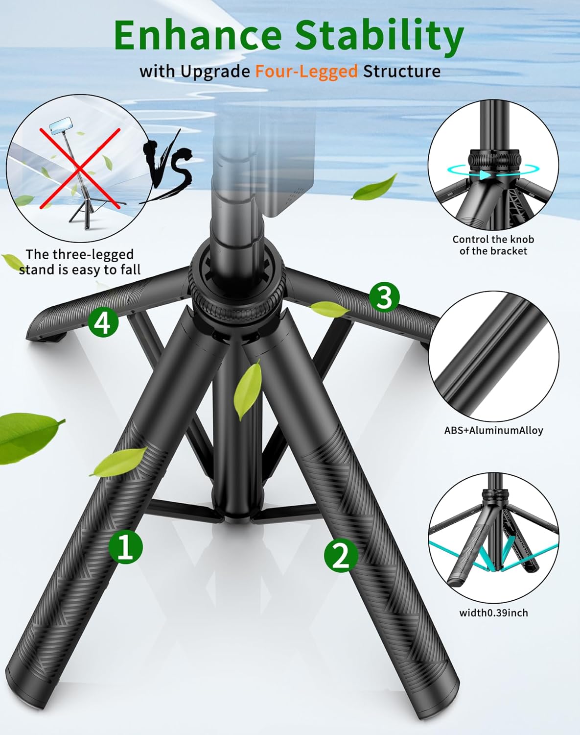 71" Cell Phone Tripod & Selfie Stick, for iPhone Tripo d Stand, Travel Tripod with Remote, Phone Selfie Stick for iPhone 11/14/ 15/16 Compatible with All Phones,for gopro and Cameras